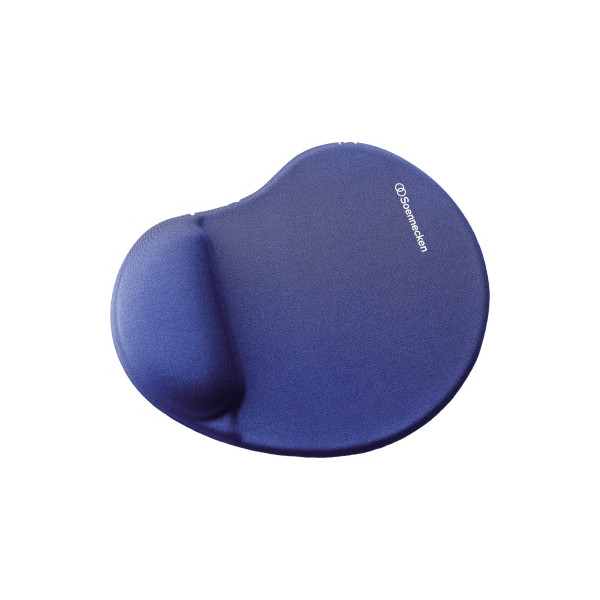 4003630013040 - Mauspad oval 255 x 21 x 215 cm (B x H x T) mit Handgelenkauflage Gummi Lycra blau