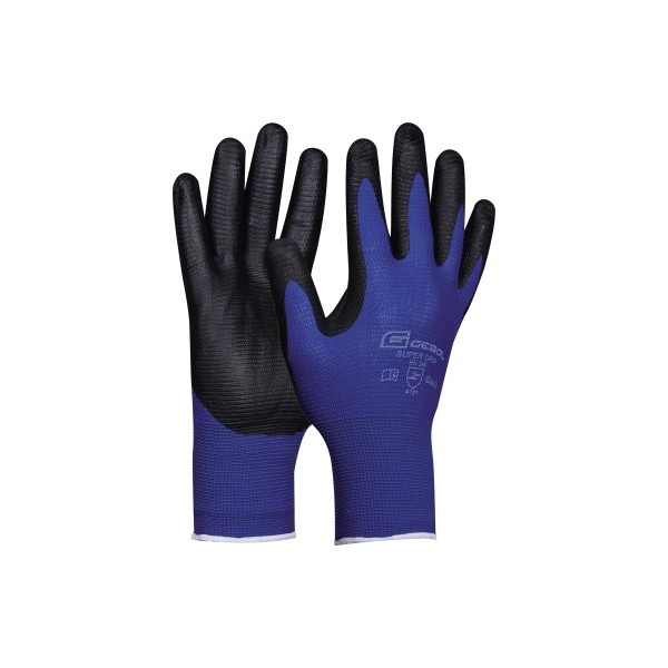 9002701792865 - Arbeitshandschuhe Super Grip 709286 blau grau Größe XL 10 Nylon Nitril 9002701792865 Gebol