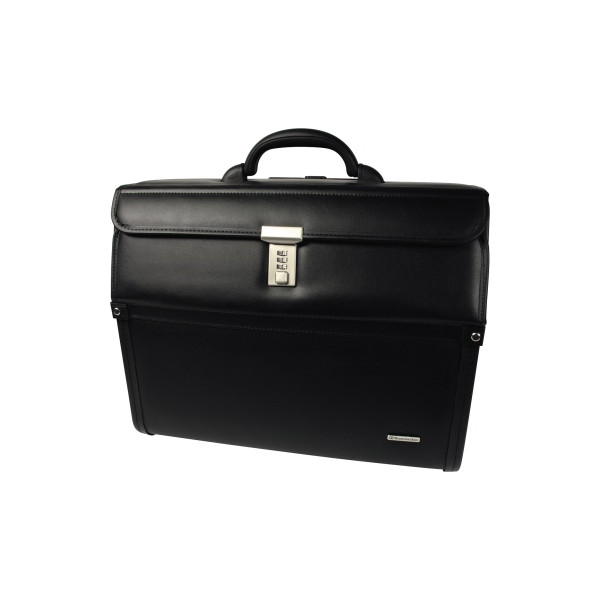 4003630004772 - Pilotenkoffer DRESDEN 46 x 38 x 22 cm (B x H x T) Zahlenkombinationsschloss Lederimitat schwarz