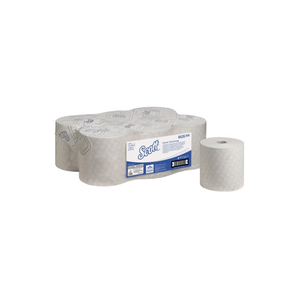 5027375051364 - Scott® Rollenpapiertücher Control 6626 extrastark 1-lagig 6 Rollen á 300 m weiß