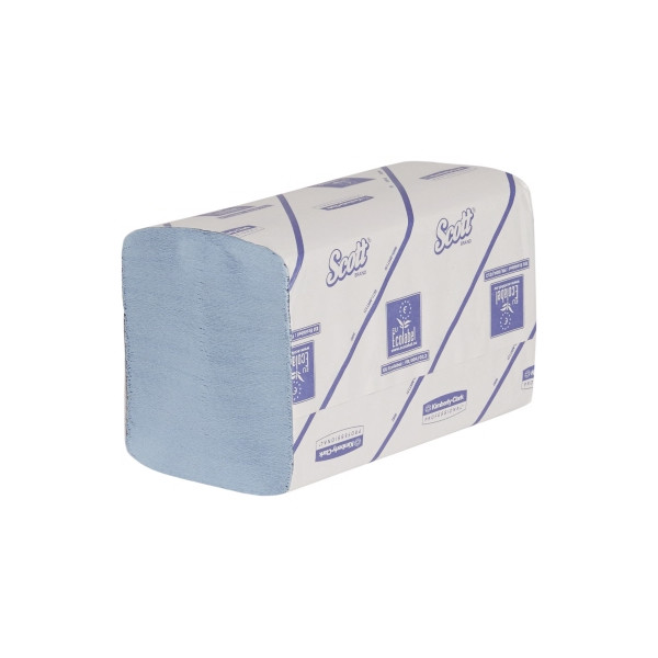 5027375024849 - SCOTT® Control™ Blue Handtuchpapier 1-lagig 32 x 20 cm Blaue Papierhandtücher mit Interfold-Falzung 1 Karton = 15 Packungen à 240 Tücher = 3600 Tücher