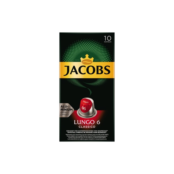 8711000371220 - Jacobs Lungo 6 Classico Kaffeekapseln Röstkaffee 10 x 52 g Nespresso®-kompatibel UTZ-zertifiziert