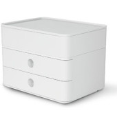 Schubladenbox Smart-Box Plus Allison 1100-12 SnowWhite/SnowWhite 2 Schubladen geschlossen mit Utensilienbox