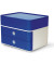 Schubladenbox Smart-Box Plus Allison 1100-14 SnowWhite/RoyalBlue 2 Schubladen geschlossen mit Utensilienbox