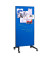 Schreibtafel, mobil, Sicherheitsglas, magnetisch, 90x175cm, blau
