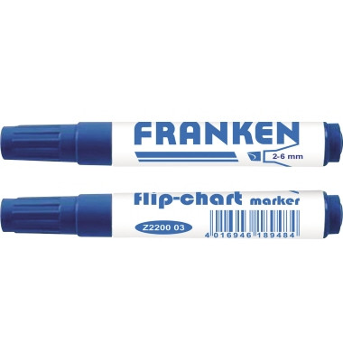 Flipchartmarker Z2200 03, Stift, blau, 2-6mm Keilspitze