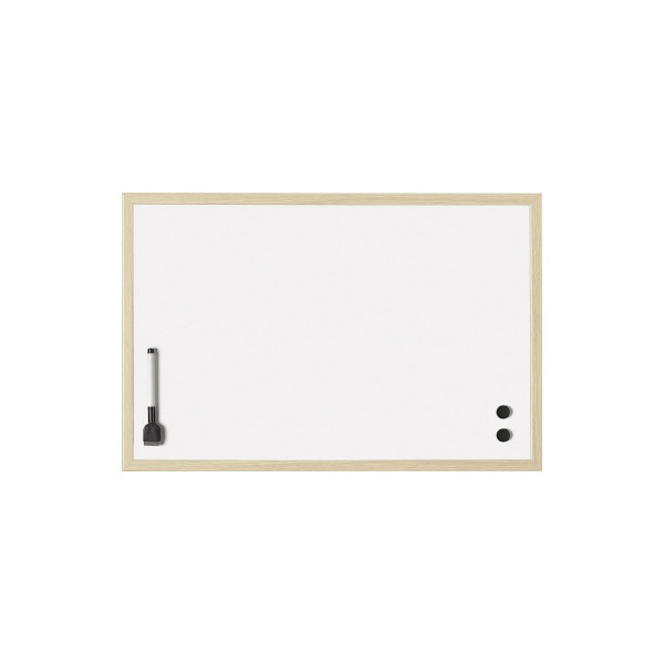 4013695032719 - Whiteboard ® Maße der Oberfläche 60 x 40 cm (b x h) Tafel magnethaftend nicht beidseitig beschreibbar inkl Marker 2 Magnete Stahl lackiert weiß