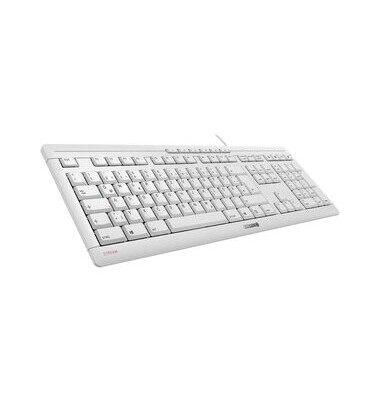 Cherry Tastatur STREAM, QWERTZ, USB, Thüringen - Bürobedarf weißgrau