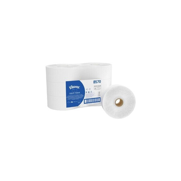 5027375052026 - Toilettenpapier Midi Jumbo 2lg Rolle 9 cm x 190 m weiß 6 Stück