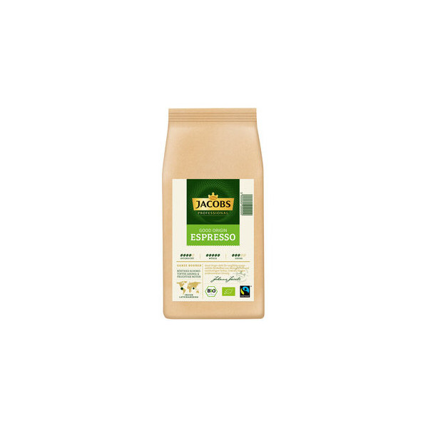 8711000893722 - Bohnenkaffee Jacobs Krönung Good Origin Espresso 1kg Fairtrade und Bio zertifiziert röstig-süßer Toffeegeschmack