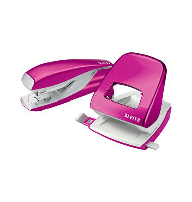 Locher-Heftgerät-Set WOW 5095-10-23 pink