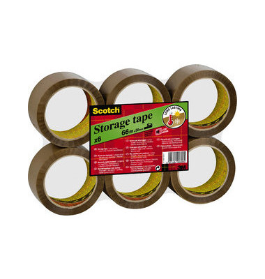 Packband LOW NOISE 309, PP, selbstklebend, 50 mm x 66 m, braun