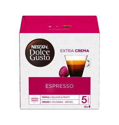 Kapsel Dolce Gusto™, ESPRESSO, ergibt: 50 ml, 16x5,5g