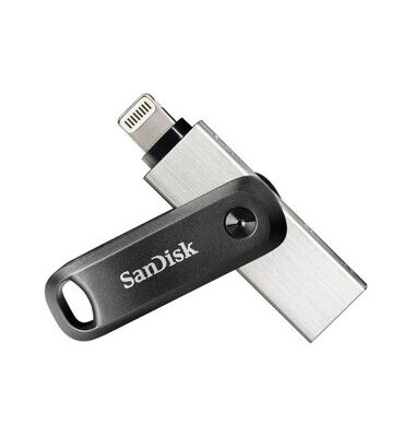 USB-Stick iXpand Go, USB A/Lightning, 128 GB, schwarz/silber