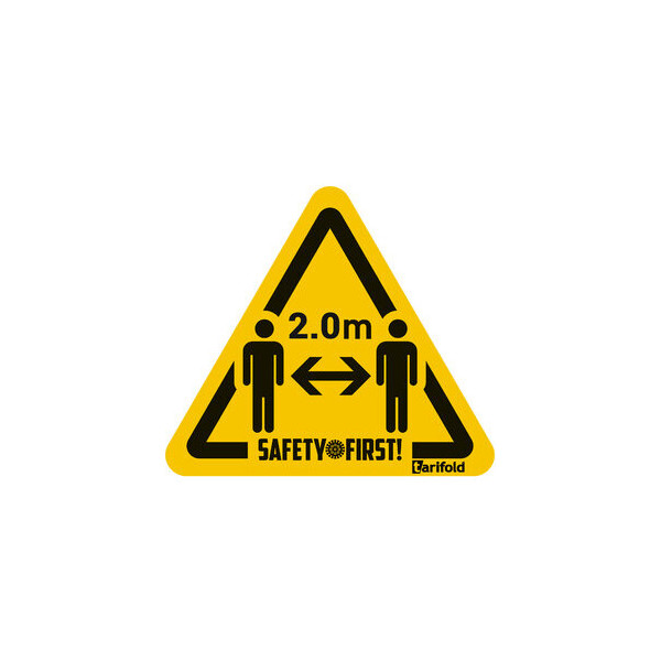 3377991978548 - Warnaufkleber Safety First 150x170mm gelb schwarz VE=4 Stüc