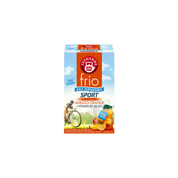 4009300017523 - Früchtetee frio SPORT Vital Mango-Orange + Vitamin B2   B6   B12 4009300017523 Teekanne