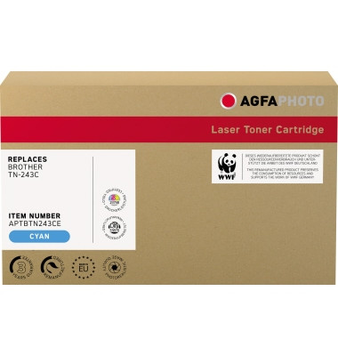 Toner APTBTN243CE cyan ca 1000 Seiten kompatibel zu TN-243C