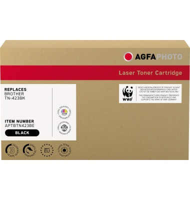 Toner APTBTN423BE schwarz ca 6500 Seiten kompatibel zu TN-423BK