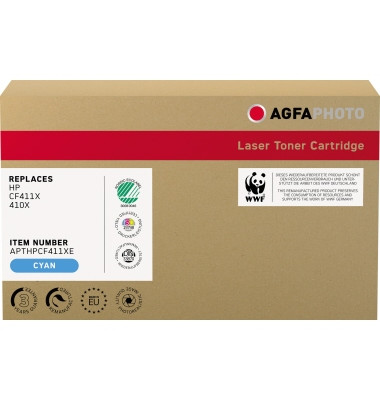 Toner APTHPCF411XE cyan 5000 Seiten kompatibel zu CF411X 410X