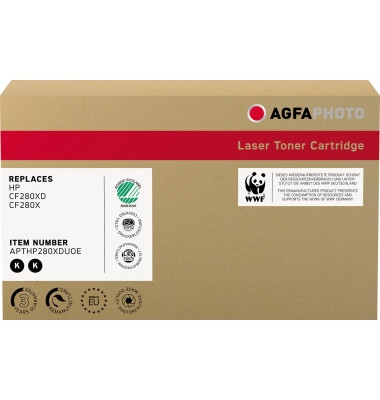 Toner APTHP280XDUOE schwarz 6900 Seiten kompatibel zu CF280XD 2 Stück