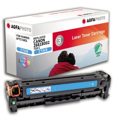 Toner APTC718CE cyan ca 2900 Seiten kompatibel zu 718