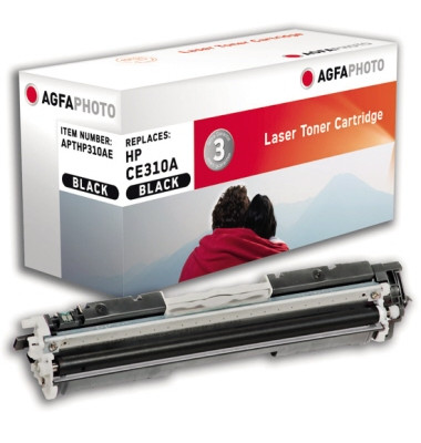 Toner APTHP310AE schwarz 1200 Seiten kompatibel zu CE310A 126A