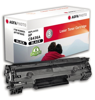 Toner APTHP36AE schwarz 2000 Seiten kompatibel zu CB436A 36A schwarz