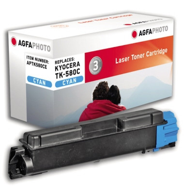 Toner APTK580CE wie Kyocera TK-580C cyan