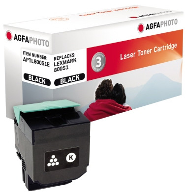 Toner APTL800S1E wie Lexmark 80C2SK0 802SK schwarz