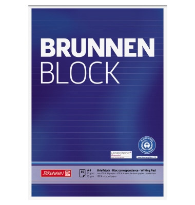 Briefblock RCP 105261701 DIN A4 50Blatt liniert