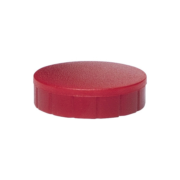 4002390051231 - MAUL Magnete MAULsolid Ø 24 mm 06 kg Haftkraft Vielseitiger Magnet mit Gehäuse aus bruchsicherem Kunststoff 1 Packung = 10 Stück Farbe rot