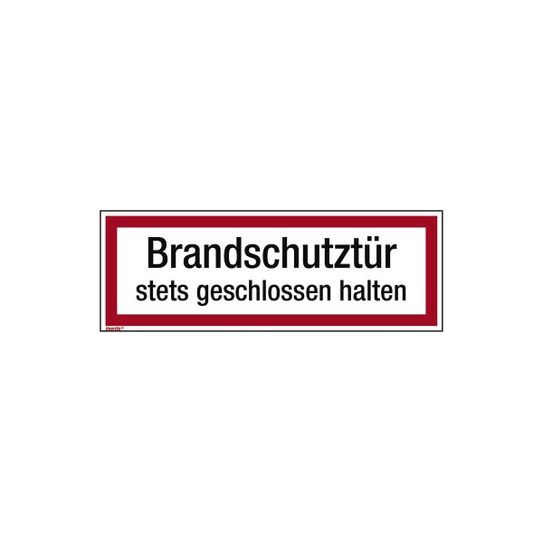 4003969098619 - Hinweisschild Brandschutztür 297x105mm Folie 4003969098619 Soennecken