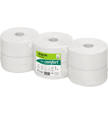 Toilettenpapier Satino Comfort 317130, 2-lagig, hochweiß, 1520 Blatt / Rolle,