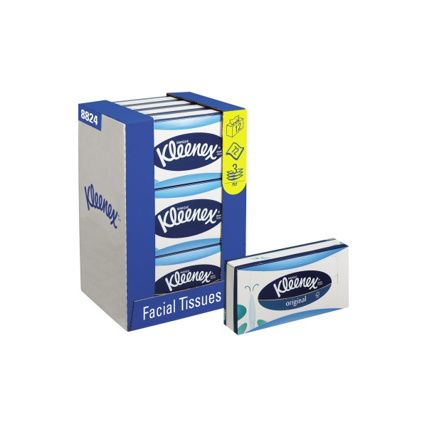 5027375046247 - KLEENEX® Kosmetiktücher 3-lagig weiß Weiche und saugfähige Papiertaschentücher 1 Karton = 12 Boxen à 72 Tücher = 864 Tücher