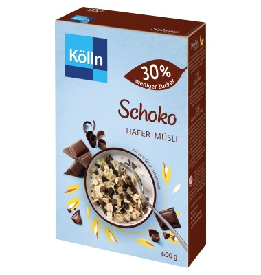 Müsli Schoko weniger Zucker 600g