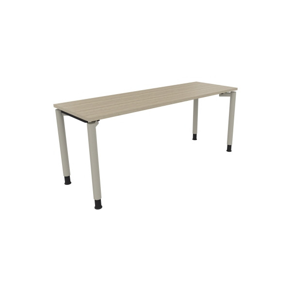 4003969086463 - Schreibtisch All in One 810040771 höhenverstellbar 68-82cm (H) rechteckig eiche natur   silberaluminium 4003969086463 Soennec