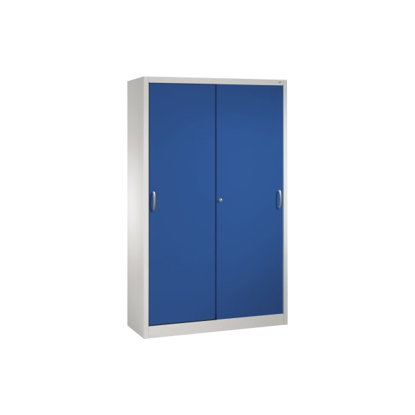 4050646326190 - C+p Möbelsysteme - c+p Schiebetürenschrank Acurado-2000 HxBxT 195x120x40cm Lichtgrau Enzianblau - Enzianblau