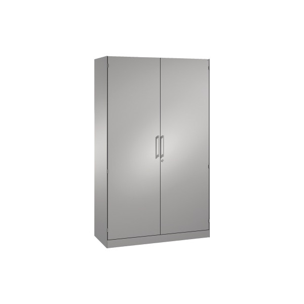 4025314231717 - Flügeltürenschrank ASISTO Höhe 1980 mm Breite 1200 mm 4 Fachböden weißaluminium weißaluminium