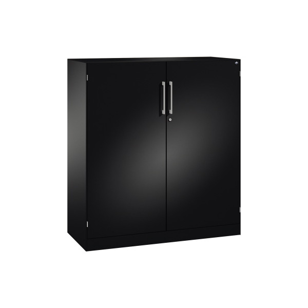 4060061311930 - Flügeltürenschrank ASISTO Höhe 1292 mm Breite 1200 mm 2 Fachböden schwarzgrau schwarzgrau