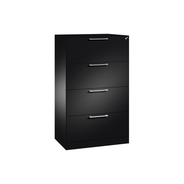 4025314950601 - Hängeregistraturschrank ASISTO Breite 800 mm mit 4 Schüben schwarzgrau schwarzgrau