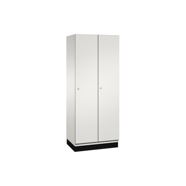 4059369440596 - CAMBIO Garderobenschrank mit Stahlblech-Türen 2 Abteile Breite 800 mm Korpus lichtgrau   Tür lichtgrau