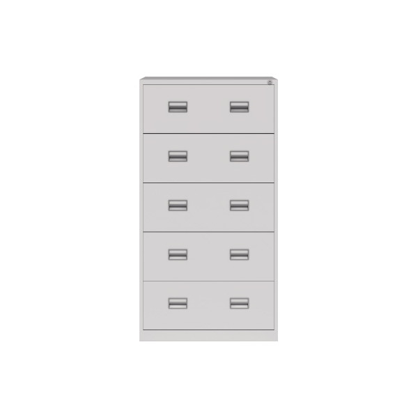 0796376586575 - Hängeregistraturschrank ECO doppelbahnig DIN A4 5 HR-Schubladen Farbe lichtgrau H 1596 x B 842 x T 620