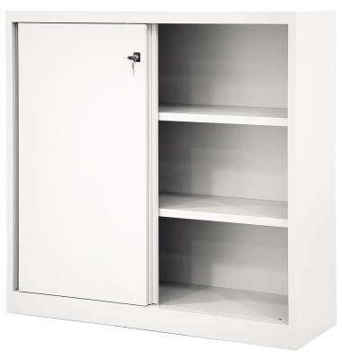 Schiebetürenschrank ECO SD12112S696 2Böden verkehrsweiß