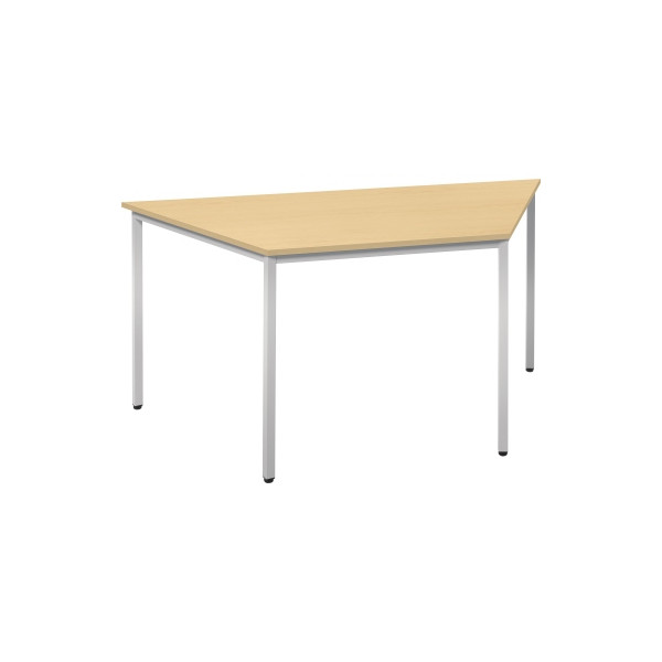 4003969046849 - Konferenztisch Line 810009979 72cm (H) 160 80x69cm (BxT) Trapezform ahorn   silber 4003969046849 Soennecken