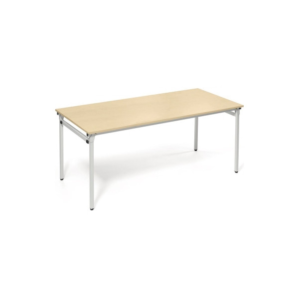 4003969056756 - Klapptisch 4-Fuß 1800x800mm Gestell alusilber Platte ahorn 4003969056756 Soennecken