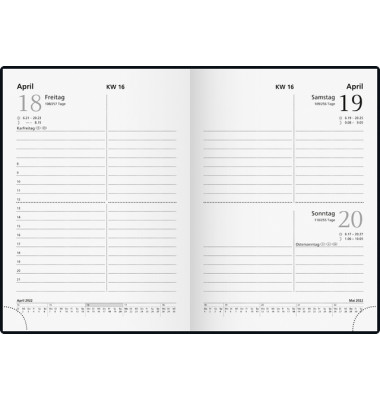 Taschenkalender 5033830955, farbig sortiert, 1 Tag / 1 Seite, 10x14cm (A6), 2025