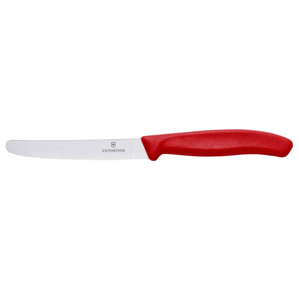 7611160003218 - VICTORINOX Gemüsemesser Swiss Classic silber rot glatt