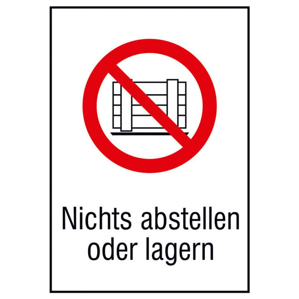 4044589025098 - Verbotsaufkleber Schild Nichts abs oder lagern 131 cm x 185 cm Nichts abstellen oder lagern