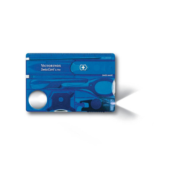 7611160014887 - SwissCard Lite 07322T2 Taschenwerkzeug-Set Anzahl Funktionen 13 Sapphire (transparent)