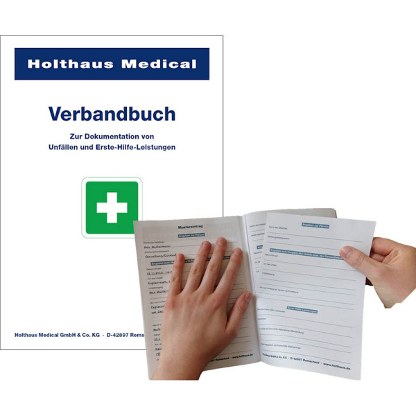 4005058502496 - Holthaus Medical Verbandbuch DIN A5 gemäß BGI 511-1 Ideale Dokumentierung jeder Erste-Hilfe Leistung DIN A5 nach BGI 511-1